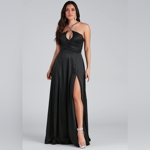 NWT Kaelie Formal Satin A-Line Dress- $75 - Picture 7 of 10
